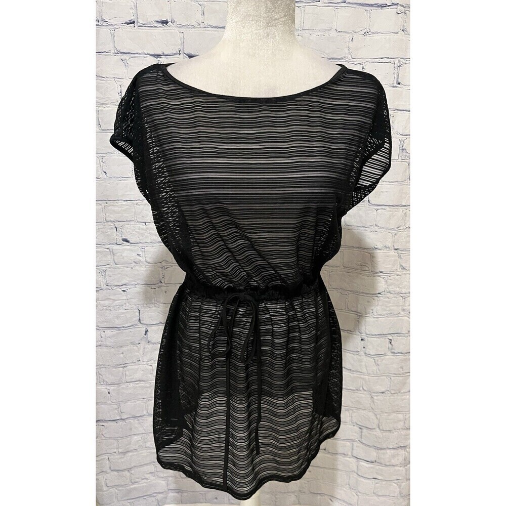Just Cover Me Black Swimsuit Coverup Vacation Beach Size Large